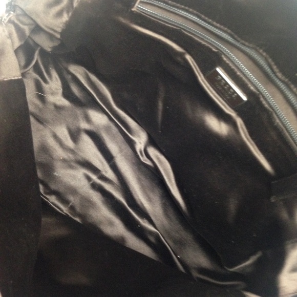 Prada Brown Canvas -Red Leather Trim Shoulder Bag - Picture 13 of 16